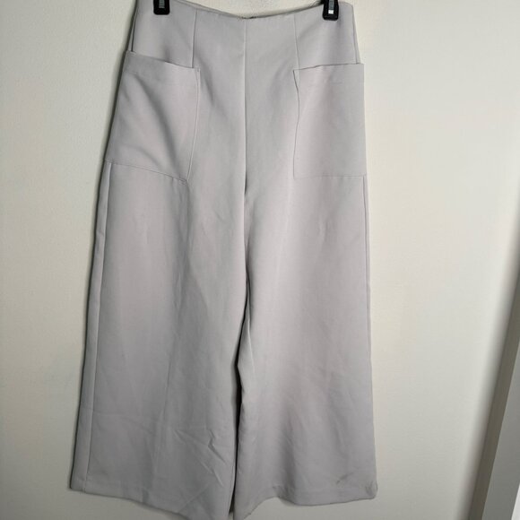 Jason Wu Women's Light Gray‎ High Waist Wide Leg Trousers- Size 4 - Picture 1 of 4